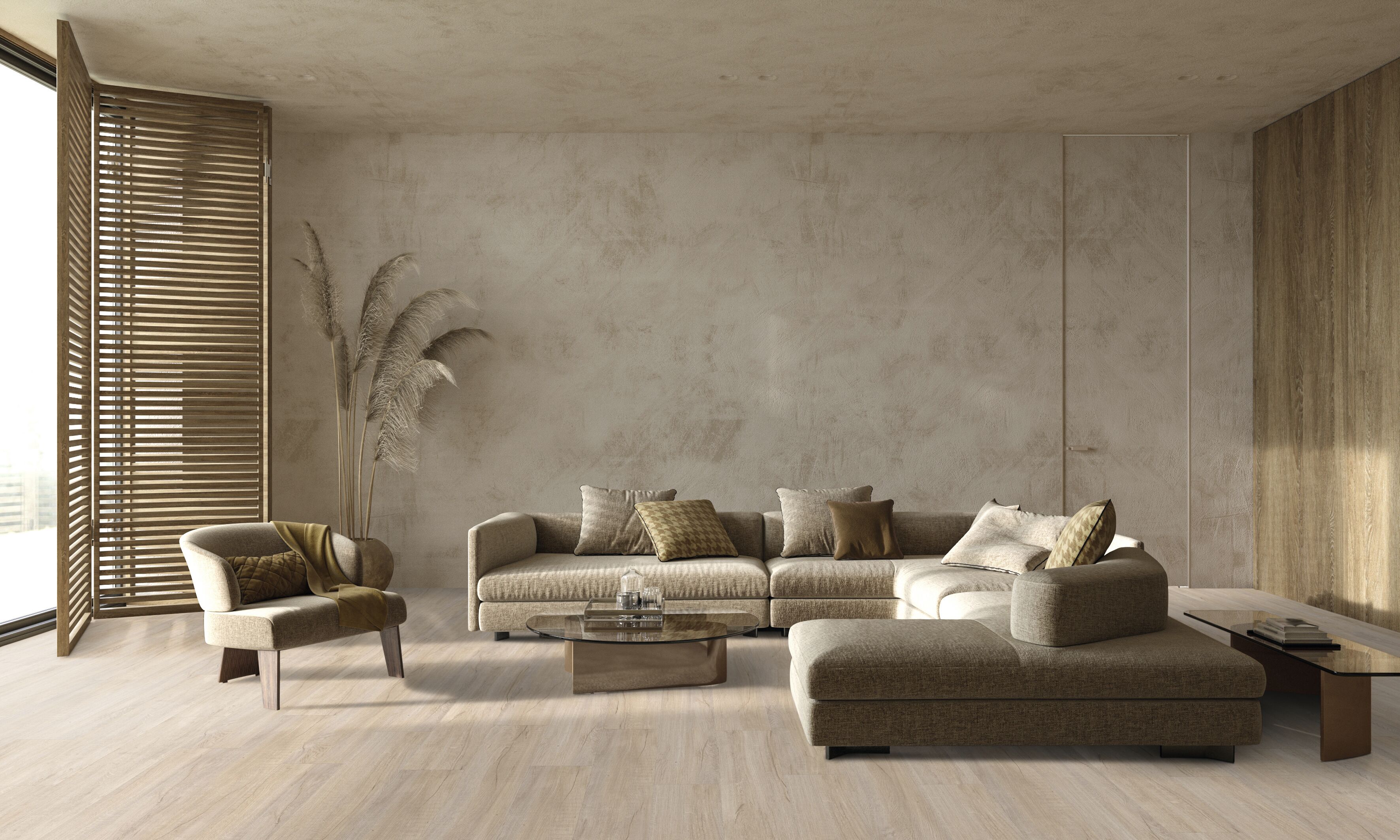 salon avec sol creation zen