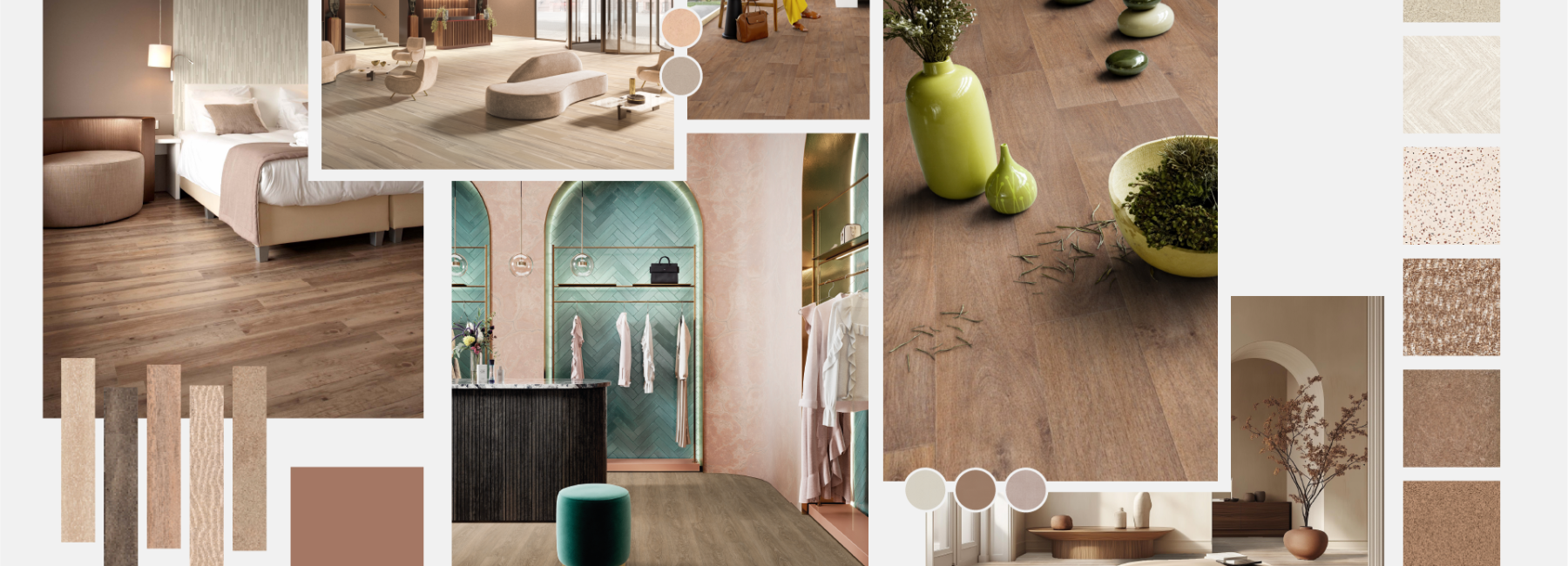 mocha mousse mood board gerflor