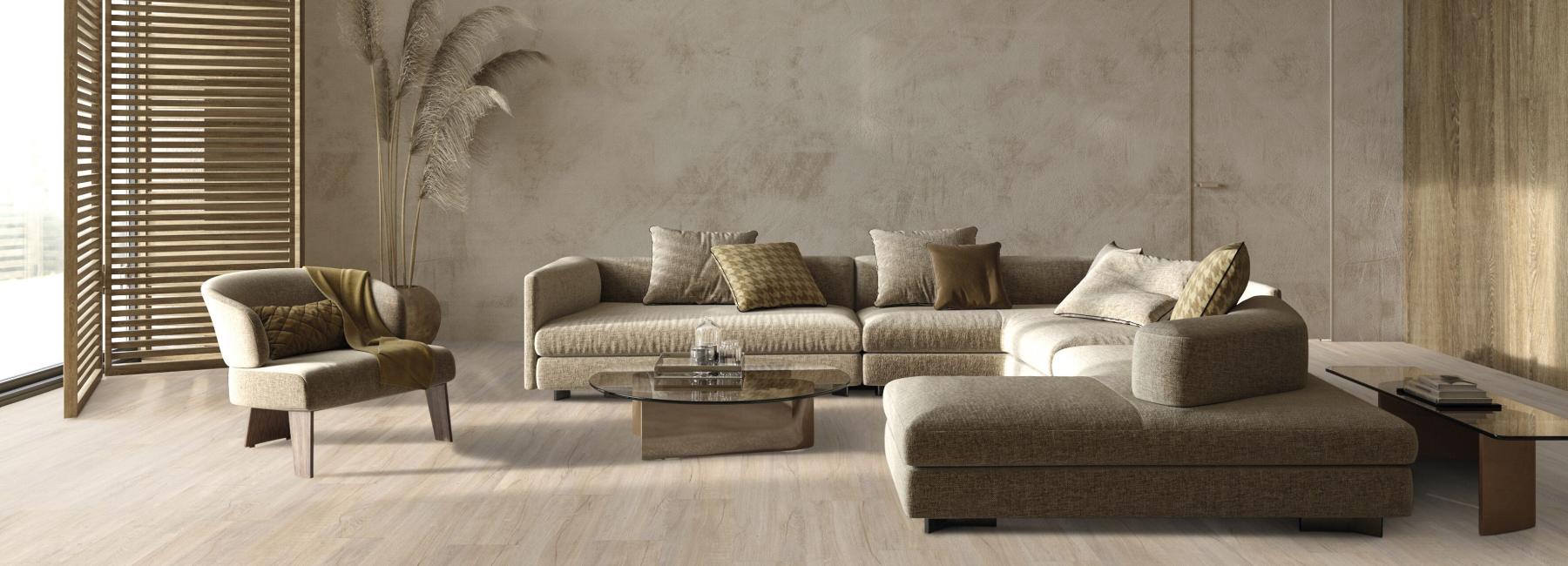 salon avec sol creation zen