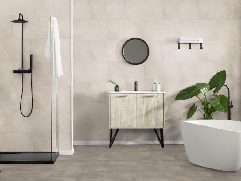 Salle de bain mural revela