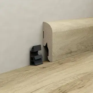 Clip for MDF design skirting